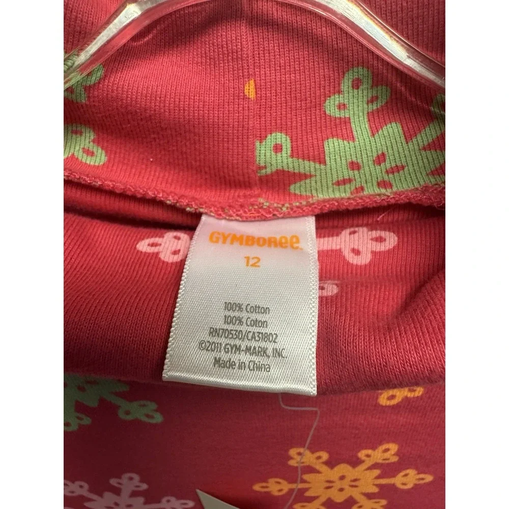 Gymboree Girls Size 12 Pink And Colored Snowflake‎ Turtleneck Dress